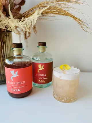 rhubarb sour cocktail