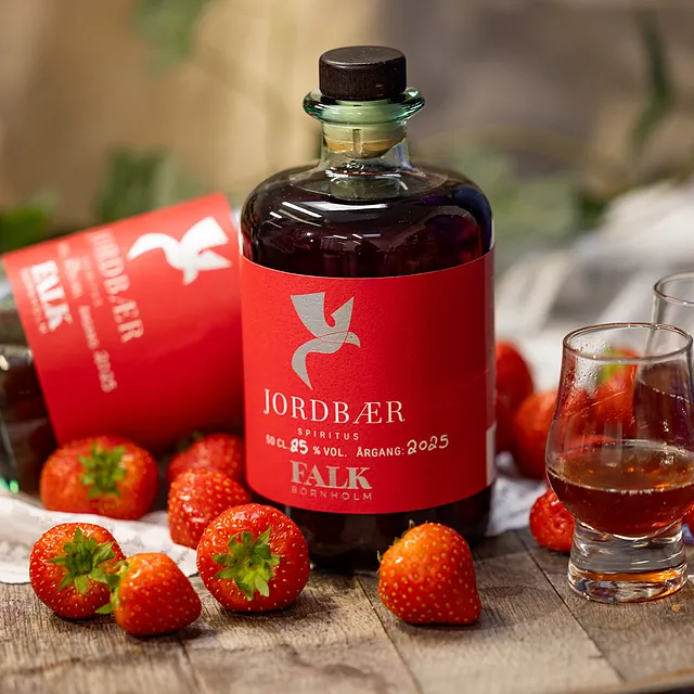 jordbærlikør fra FALK Bornholm