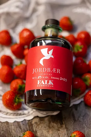 jordbærlikør fra FALK Bornholm