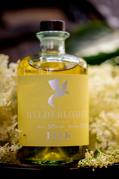 Hyldeblomstlikør fra FALK Bornholm