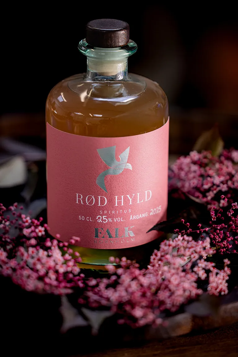 rød hyldeblomstlikør FALK Bornholm 